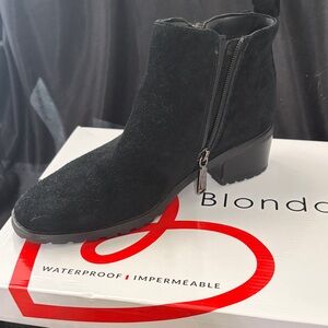 Blondo Black Suede Ankle Booties